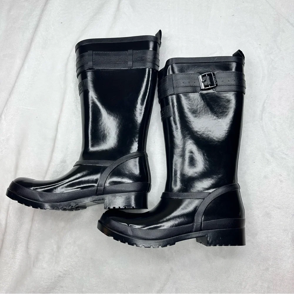 Sperry Walker Atlantic Rain Women's Black Casual Boots‎ STS82562 Sz 5 ~ Nwob